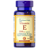 Puritan's Pride  Vitamin E-400 IU with selenium 50 mcg 100 softgels