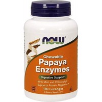 Now Papaya Enzyme Chewable 180 lozenges