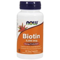Now Biotin 5000 mcg 60 veg caps