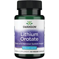 Swanson Lithium Orotate 5 mg 60 vcaps