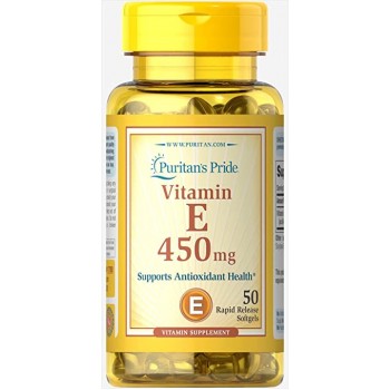 Puritan`s Pride Vitamin E 450 mg (1000 IU) 50 softgels