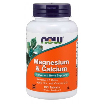 Now Magnesium&Calcium + Zinc & Vit D3 100 tab