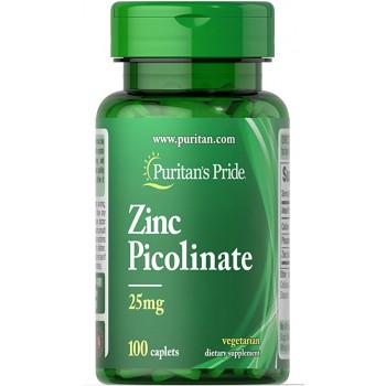 Puritan`s Pride Zinc Picolinate 25 mg 100 caplets